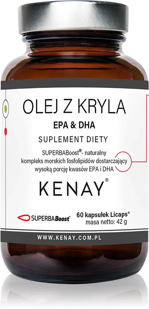 Добавка к пище Kenay Olej z kryla Superba Boost с омега-кислотами, 60 капсул