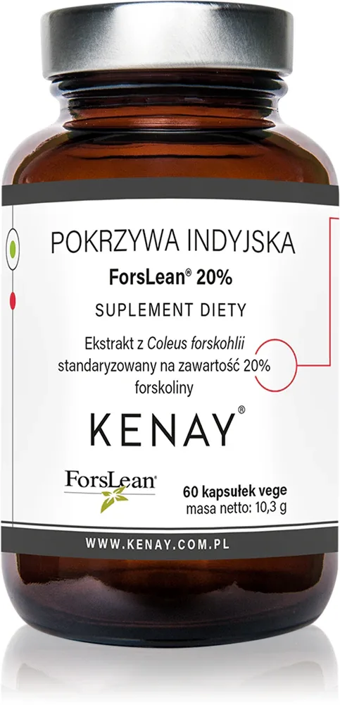 Добавка к пище Kenay Pokrzywa indyjska ForsLean 20% для снижения веса, 60 капсул