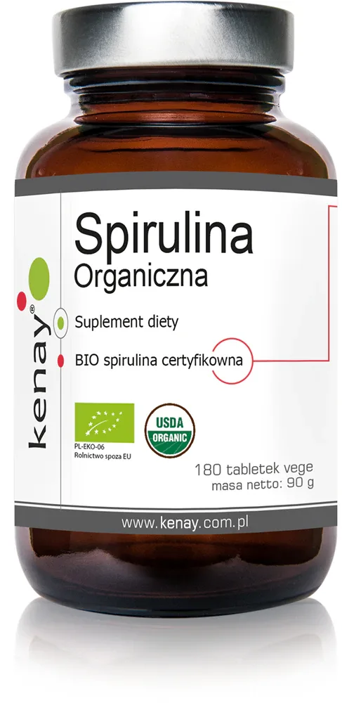 Добавка к пище Kenay Spirulina Organiczna со спирулиной, 180 таблеток