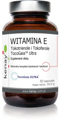Добавка к пище Kenay Witamina E TocoGaia Ultra с витамином E, 60 капсул