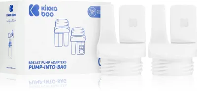 Адаптеры для молокоотсоса Kikkaboo Breast Pump Adapters Pump Into Bag для сцеживания в пакет, 2 шт