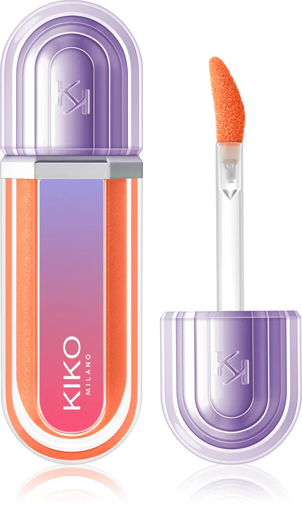 Блеск для губ KIKO Milano 3D Hydra Xtreme Lipgloss с эффектом объёма, прозрачный, 6 мл, оттенок 09 Sunset Blossom