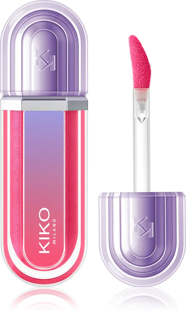 Блеск для губ KIKO Milano 3D Hydra Xtreme Lipgloss с эффектом объёма, прозрачный, 6 мл, оттенок 10 Pink Pulse