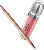 Набор для губ подарочный KIKO Milano Lip Combo, блеск и карандаш для губ, розовый, оттенок 01 — фото 4