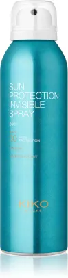 Спрей солнцезащитный для тела KIKO Milano Sun Protection Invisible Spray SPF 30 водостойкий, с гиалуроновой кислотой, 150 мл