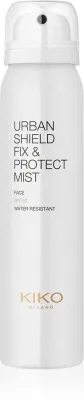 Спрей солнцезащитный для лица KIKO Milano Urban Shield Fix Protect Mist водостойкий, с гиалуроновой кислотой, 70 мл SPF 50