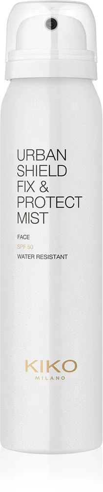 Спрей солнцезащитный для лица KIKO Milano Urban Shield Fix Protect Mist водостойкий, с гиалуроновой кислотой, 70 мл SPF 50