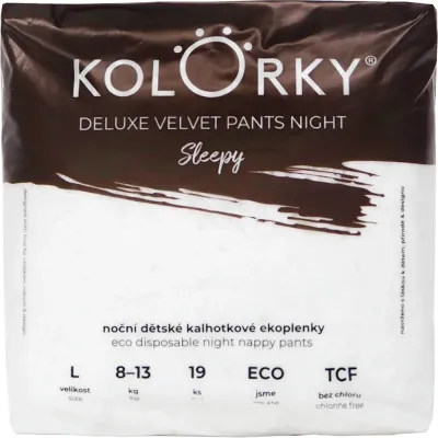 Трусики-подгузники детские Kolorky Deluxe Velvet Pants Night Sleepy ночные, с индикатором влаги, 19 шт