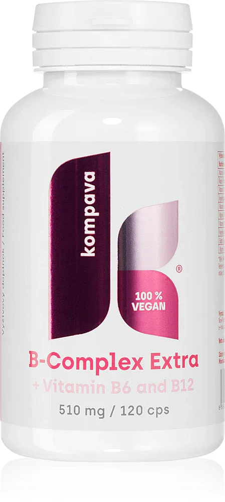 Биологически активная добавка Kompava B-Complex Extra витамины группы B, 120 капсул