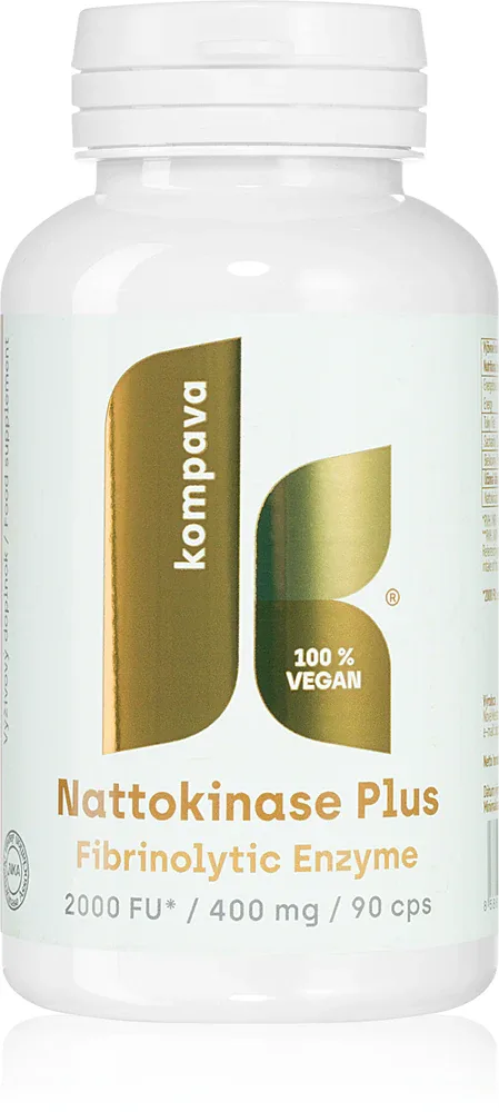 Биологически активная добавка Kompava Nattokinase Plus с наттокиназой и инулином, 90 капсул