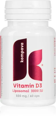 Добавка к пище Kompava Vitamin D3 липосомальная, с витамином C, 60 капсул