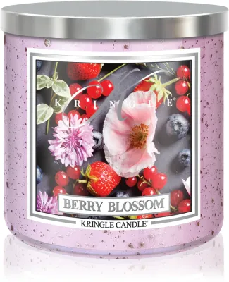Свеча ароматическая Kringle Candle Berry Blossom с цветочным ароматом, соевый воск, 467 г