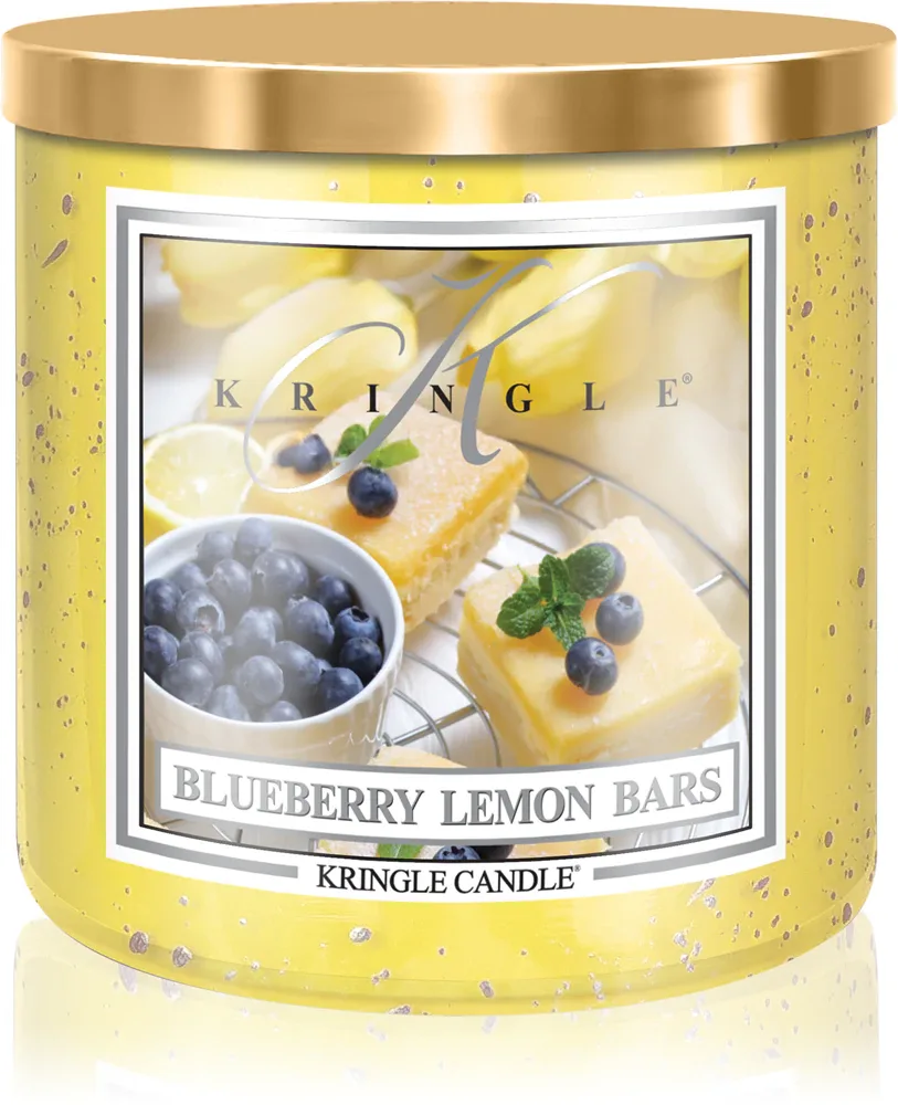 Свеча ароматическая Kringle Candle Blueberry Lemon Bars с фруктовым ароматом, соевый воск, 467 г