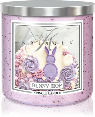 Свеча ароматическая Kringle Candle Bunny Hop с согревающим ароматом, соевый воск, 467 г
