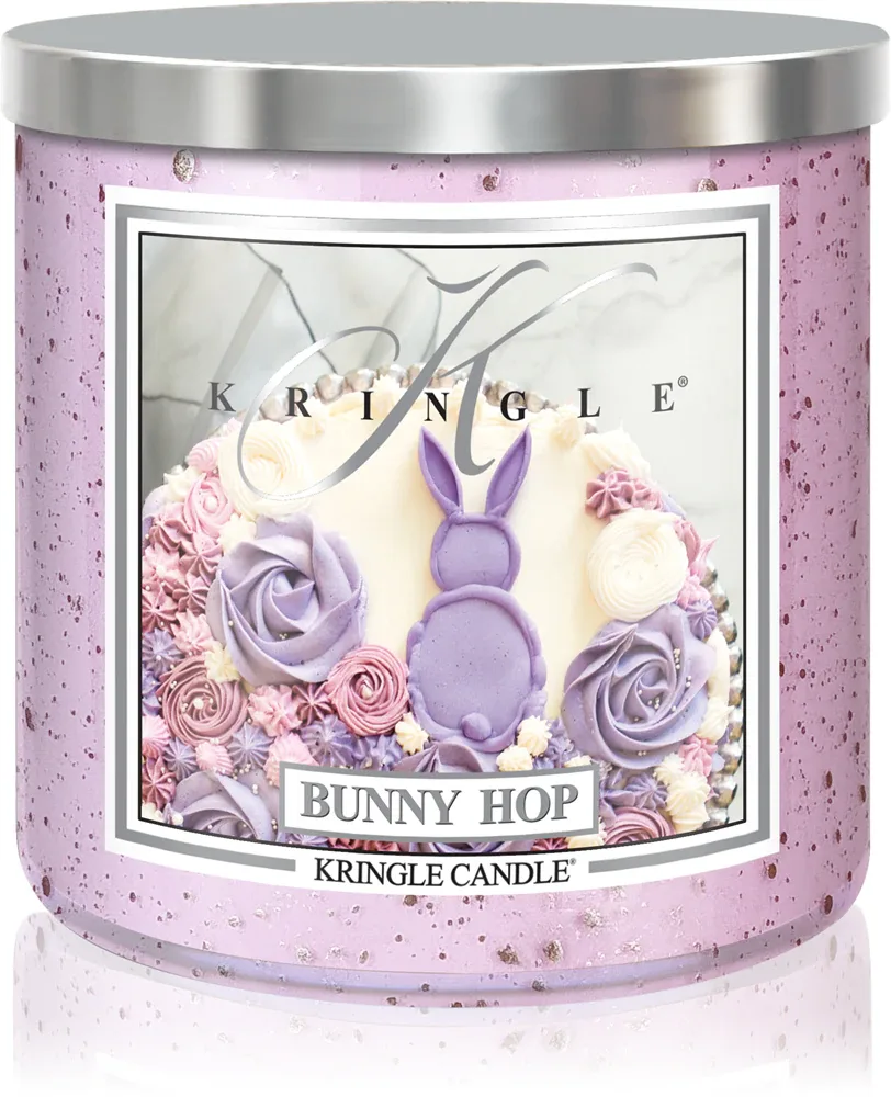 Свеча ароматическая Kringle Candle Bunny Hop с согревающим ароматом, соевый воск, 467 г