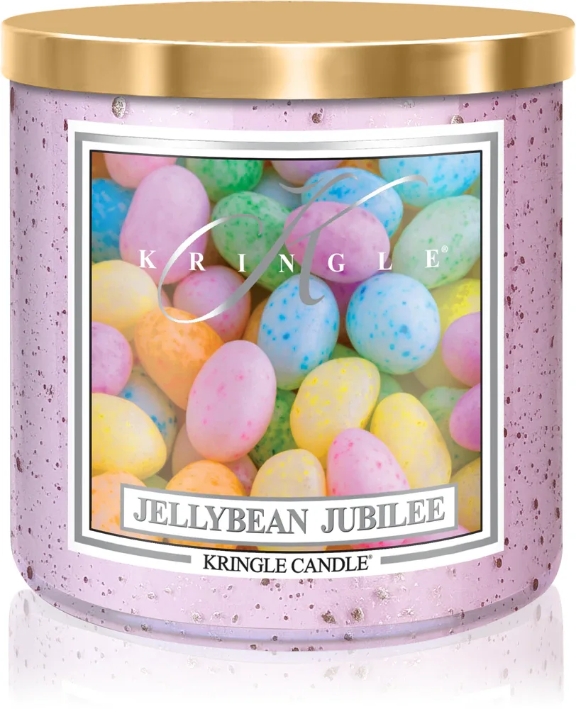 Свеча ароматическая Kringle Candle Lemon Sugar Marshmallow с фруктовым гурманским ароматом, соевый воск, 467 г