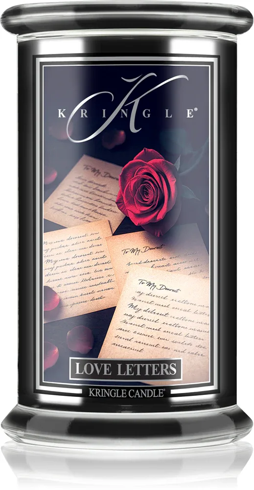 Свеча ароматическая Kringle Candle Reserve Love Letters с фруктовым и древесным ароматом, соевый воск, 623 г