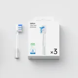 Головки сменные для зубной щётки Laifen Super-Clean Transparent 2.0 со щетиной средней мягкости, 3 шт — фото 3