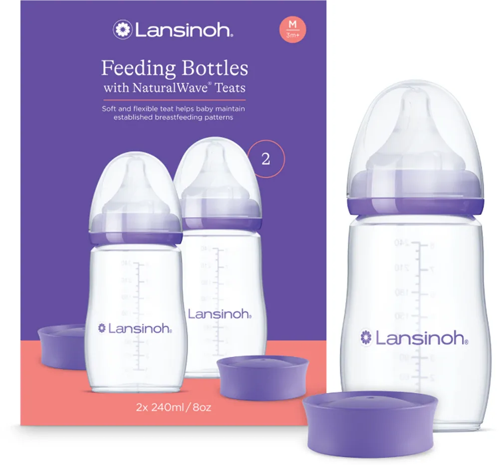 Бутылочки для кормления Lansinoh NaturalWave с силиконовой соской, 2 x 160 мл
