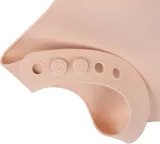 Нагрудник для малышей LOVI Bib силиконовый, с карманом, 1 шт Nude — фото 4