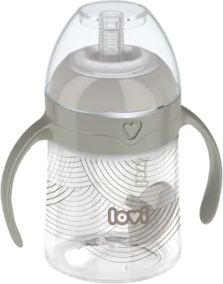 Поильник детский LOVI First Cup с трубочкой, с ручками, 150 мл