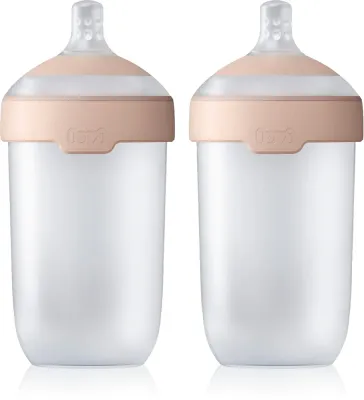 Бутылочка для кормления LOVI Mammafeel Bottle 250 мл силиконовая, с динамичной соской, 2 x 250 мл 3 m+