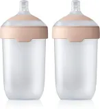 Бутылочка для кормления LOVI Mammafeel Bottle 250 мл силиконовая, с динамичной соской, 2 x 250 мл 3 m+ — фото 1