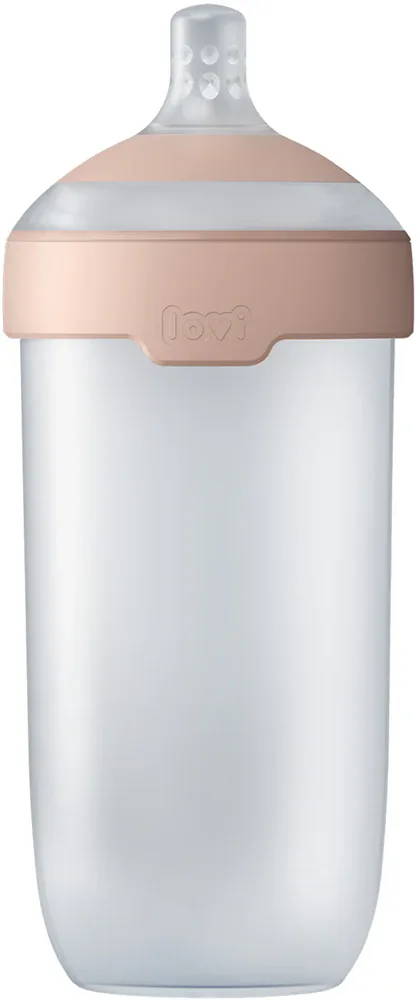 Бутылочка для кормления LOVI Mammafeel Bottle 330 мл силиконовая, с вентиляционными отверстиями, 330 мл