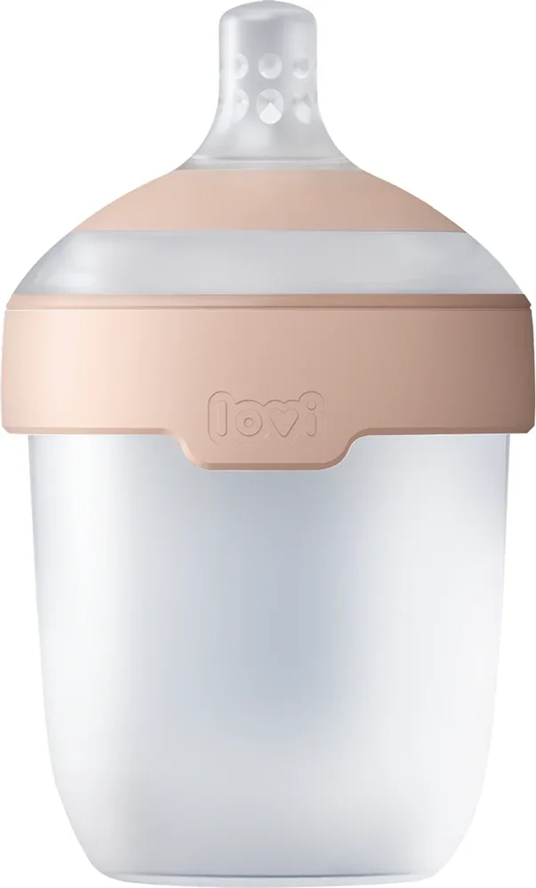 Бутылочка для кормления LOVI Mammafeel Bottle 150 мл силиконовая, со шкалой, 150 мл 0 m+