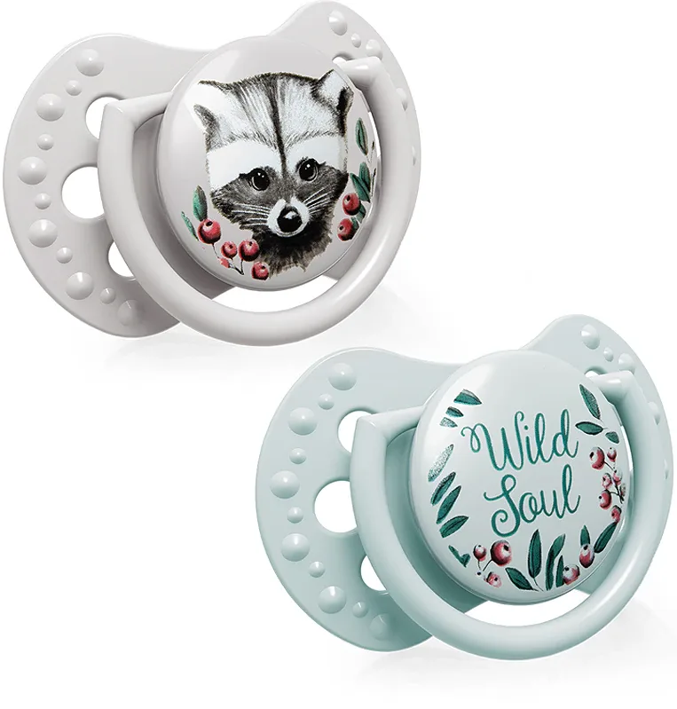 Пустышка силиконовая LOVI Wild Soul 0-2m симметричной формы, 2 шт Boy