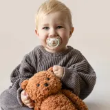 Пустышка LOVI Teddy Love силиконовая, симметричной формы, со светящимся кольцом, 2 шт — фото 2