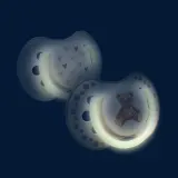 Пустышка LOVI Teddy Love силиконовая, симметричной формы, со светящимся кольцом, 2 шт — фото 7