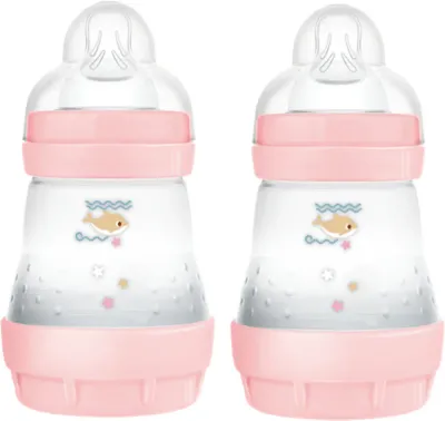 Бутылочка для малышей MAM Perfect Star Anti-colic Bottle антиколиковая, с силиконовой соской, 2 × 160 мл
