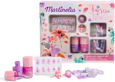 Набор детской косметики Martinelia Fairy Things Sparkling Beauty Set, накладные ногти, лаки, кольца и браслеты, 1 шт