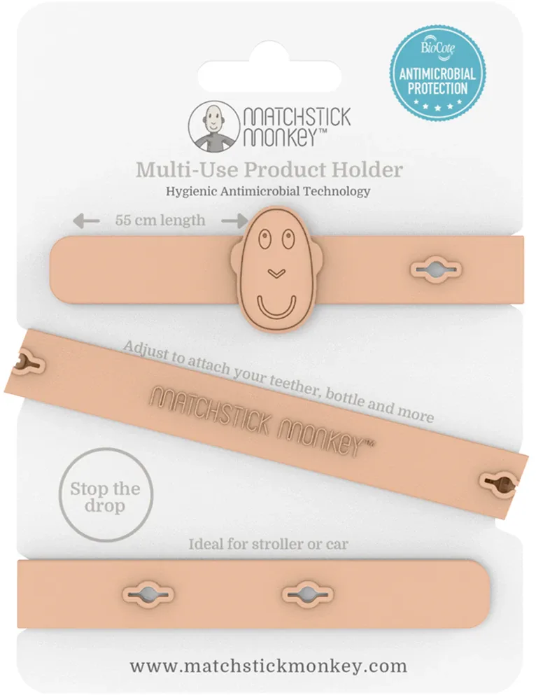 Клипса-держатель для соски Matchstick Monkey Multi-Use Product Holder розовая, универсальная, 1 шт Dusty Pink