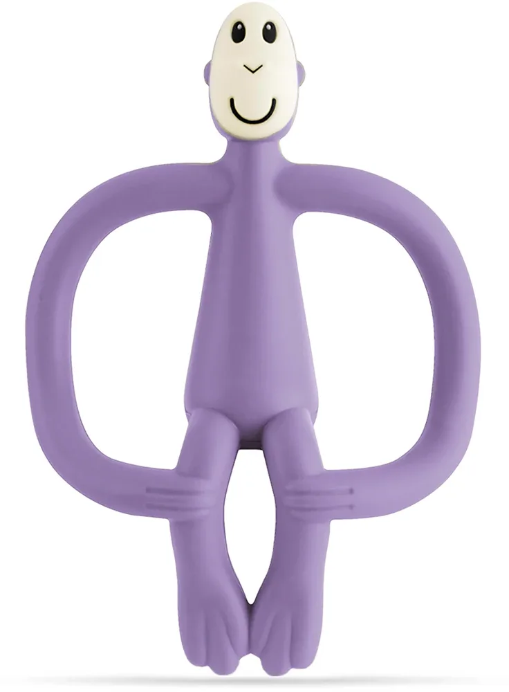 Прорезыватель Matchstick Monkey Teething Toy and Gel Applicator с щёточкой, из силикона, 1 шт