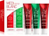 Набор зубных паст MEDIBLANC Dental Care White Time Set отбеливающих, с гидроксиапатитом, 3× 100 мл — фото 1