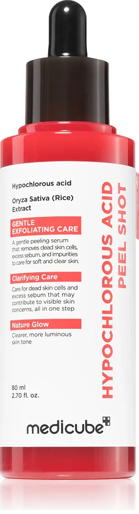 Сыворотка-пилинг для лица medicube Hypochlorous Acid Peel Shot очищающая, с активированным углём, 80 мл
