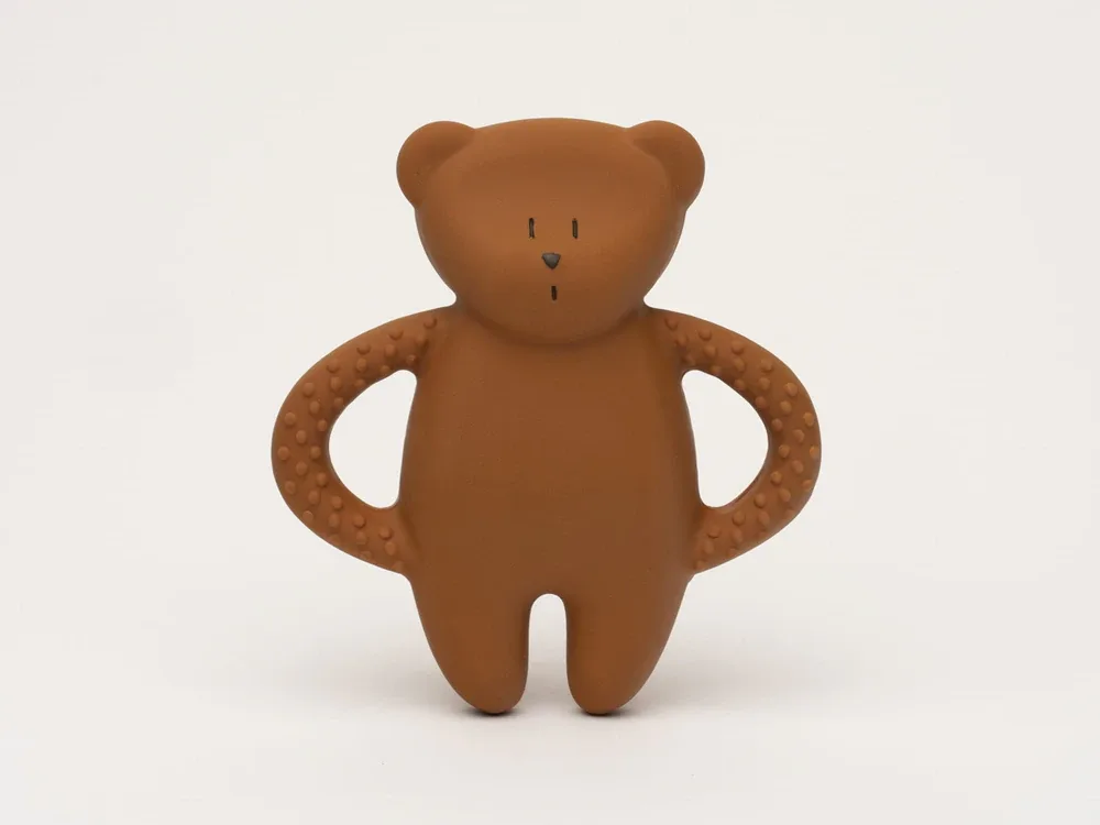 Прорезыватель для зубов Moonie Natural Teether Caramel развивающий, коричневый, 1 шт