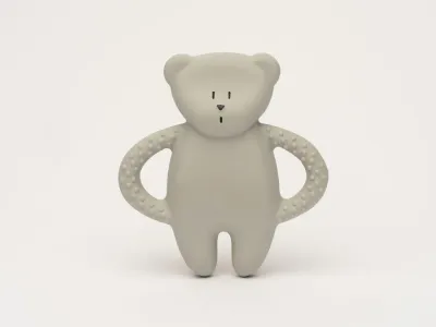 Прорезыватель для зубов Moonie Natural Teether Grey из натурального каучука, серый, 1 шт