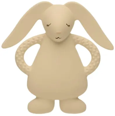 Прорезыватель для зубов Moonie Natural Teether Rabbit в форме зайчика, бежевый, 1 шт