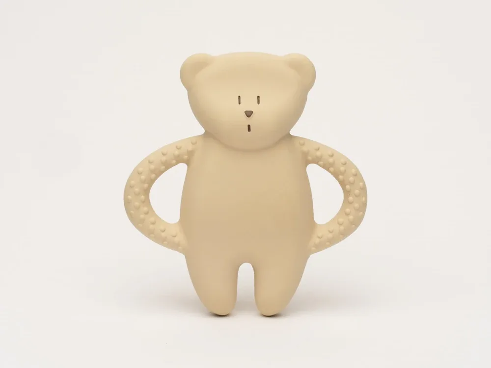 Прорезыватель для зубов Moonie Natural Teether Sand развивающий, бежевый, 1 шт
