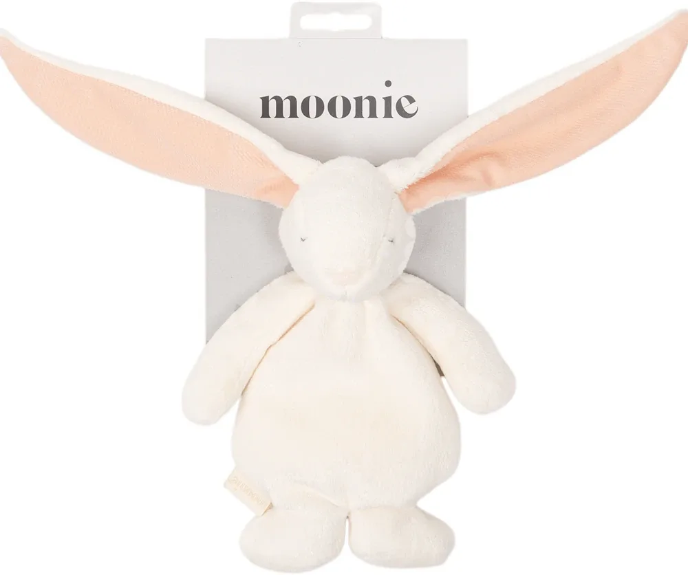 Сенсорная игрушка Moonie Sensory Bunny в форме зайчика, белый, 1 шт