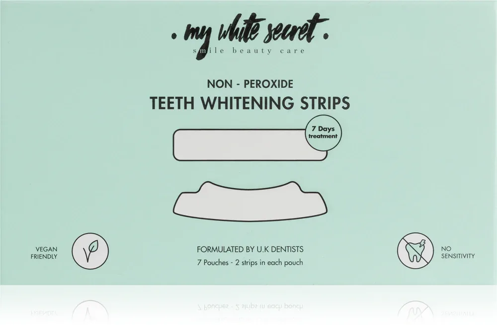 Полоски для отбеливания зубов My White Secret Non-Peroxide Teeth Whitening Strips без пероксида, 7 шт