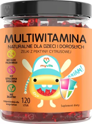Жевательные пастилки MyVita Naturalne Zelki Multiwitamina мультивитамины для детей и взрослых, 120 шт