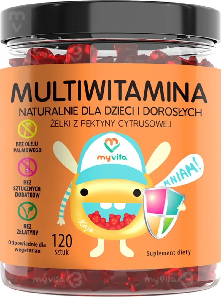 Жевательные пастилки MyVita Naturalne Zelki Multiwitamina мультивитамины для детей и взрослых, 120 шт