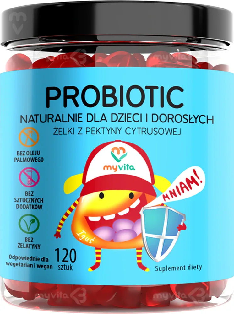 Жевательные пастилки MyVita Naturalne Zelki Probiotic с бифидо- и лактобактериями, 120 шт