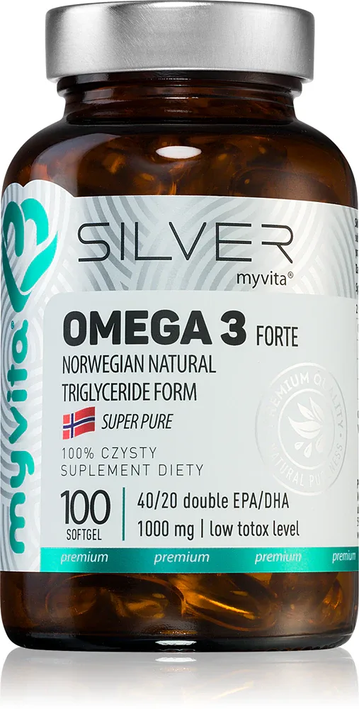 Таблетки MyVita Silver Omega 3 Forte рыбий жир, 100 таблеток