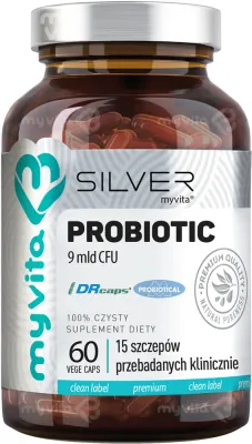 Капсулы MyVita Silver Probiotyk 9 mld CFU пробиотик 15 штаммов, 60 капсул