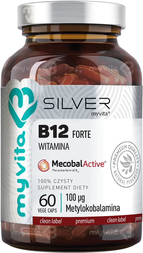 Капсулы MyVita Silver witamina B12 Forte активная форма метилкобаламина, 60 капсул